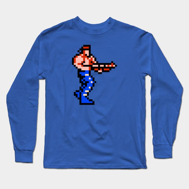 Old School Games - Contra Long Sleeve T-Shirt by wyckedguitarist